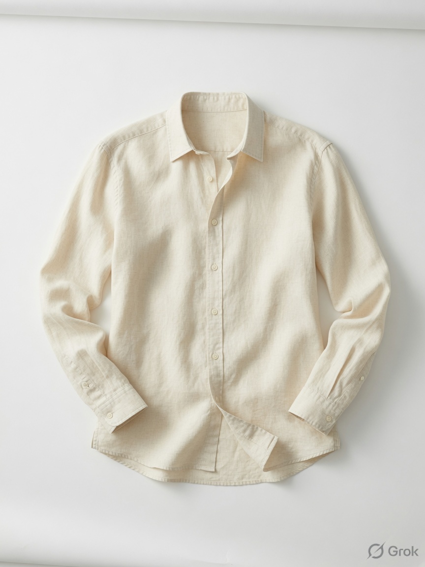 Example cream linen shirt